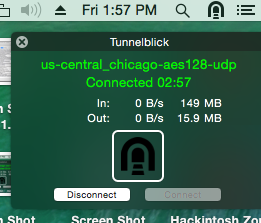 Tunneblick connected status
