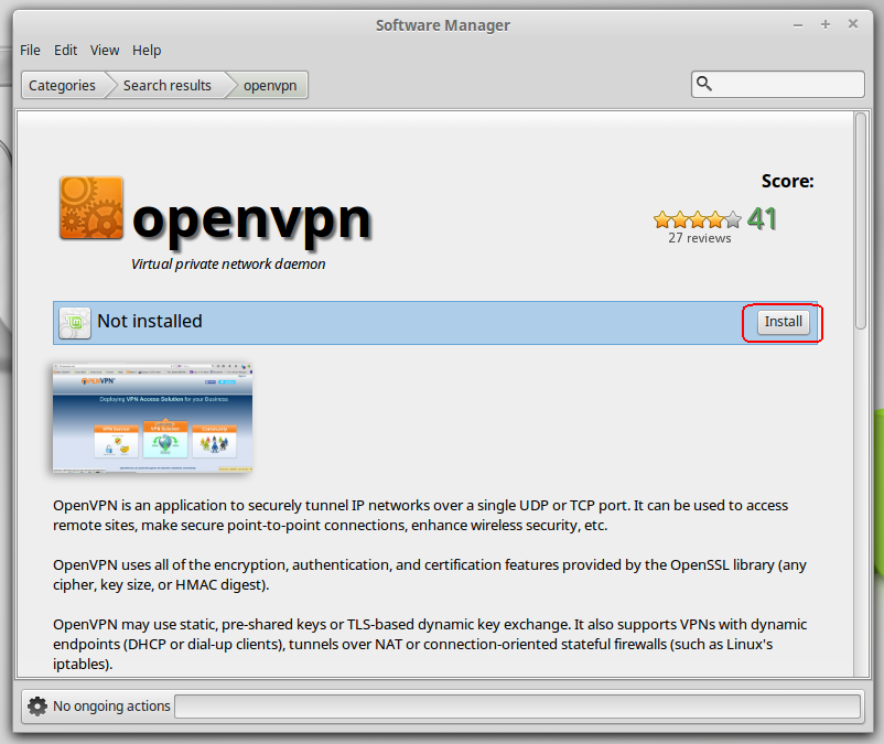 install openvpn mint