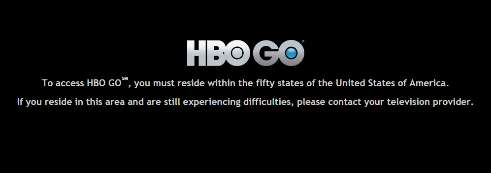 HBO Go geo-restriction