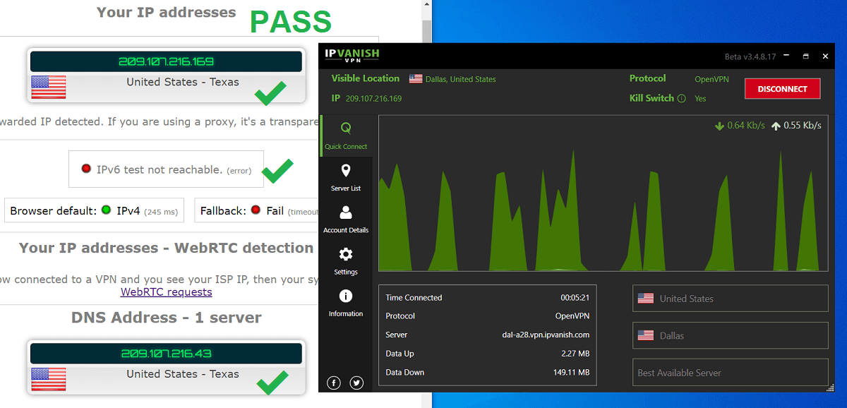 IP leak test