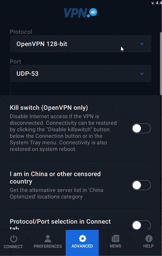 VPN ac
