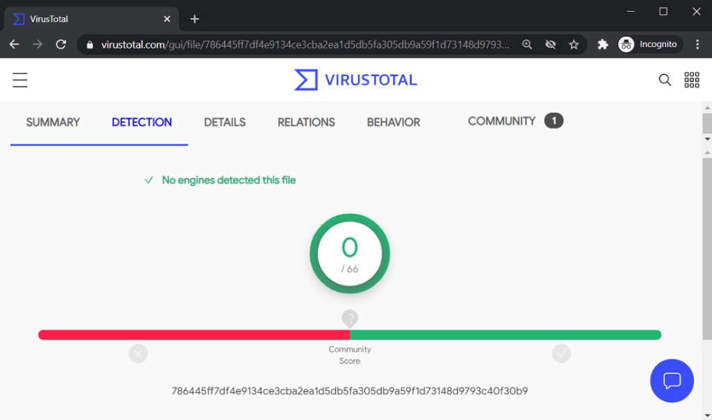 Virus scan