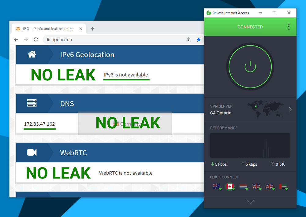 DNS leak test