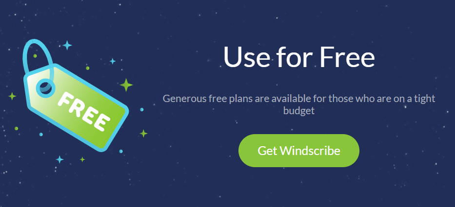 Windscribe free