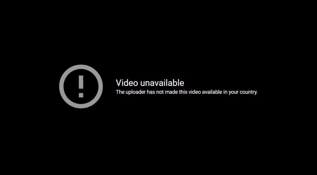YouTube blocked video